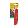 Stanley Interlock Safety Utility Knife w/Self-Retracting Round Point Blade, Red Orange 10-189C